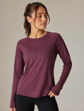 Spyder Maroon/Burgundy Long Sleeve Fleece Performance Top